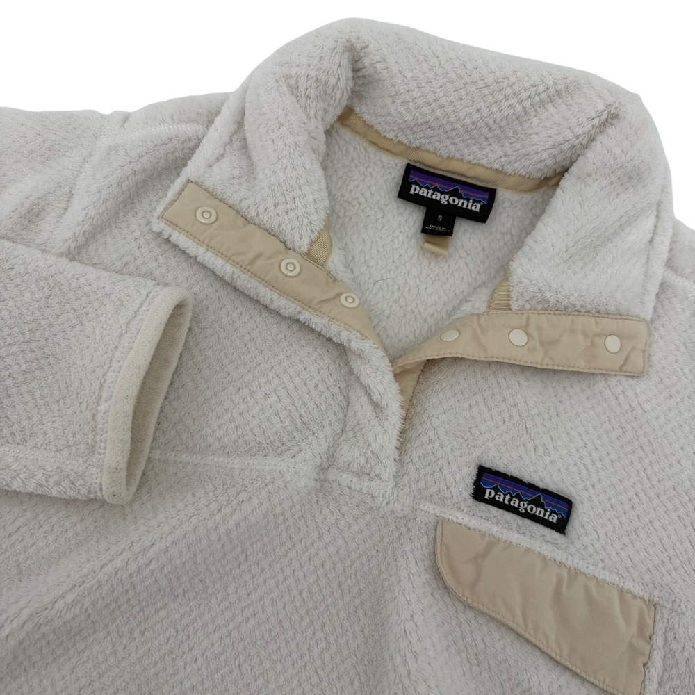 Patagonia Pullover Women Small Beige Re-Tool Snap-T Fleece Polartec 25442 Jacket